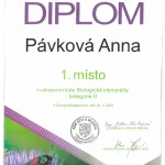 Diplom, Anna Pávková, BO-okresní kolo